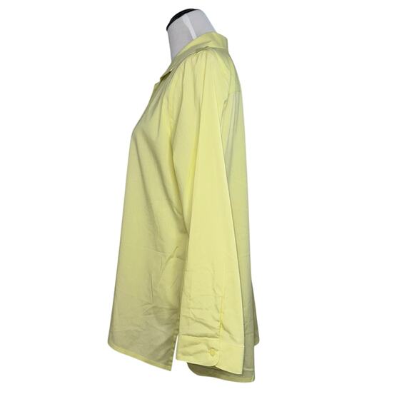 Chico’s Button Up Tunic Sunshine Yellow Sz L (Chico Sz 2) - Picture 4 of 9